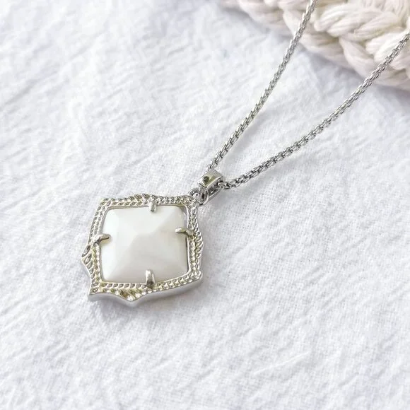 Kendra Scott Jewelry Kendra Scott Kacey Silver White Pearl